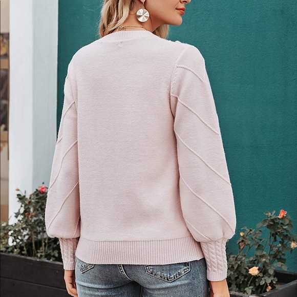 Cotton Candy Pom-Pom Knit Sweater - Picture 4 of 5